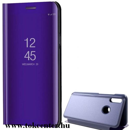 Honor 10 Lite Tok álló (FLIP, oldalra nyíló, asztali tartó funkció, tükrös felület, Mirror View Cover) LILA	