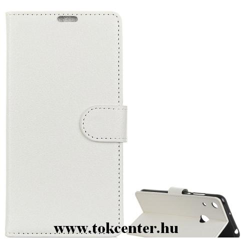 Honor 8A (Play 8A) / Huawei Y6s (2019) Tok álló, bőr (FLIP, oldalra nyíló, asztali tartó funkció) FEHÉR	