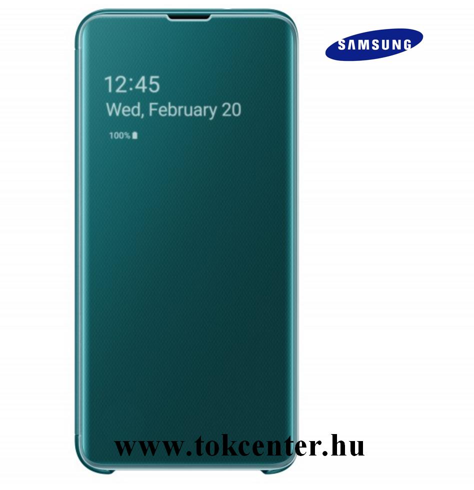 SAMSUNG Galaxy S10e (SM-G970) CLEAR VIEW COVER TOK, ZÖLD (EF-ZG970CGEG)
