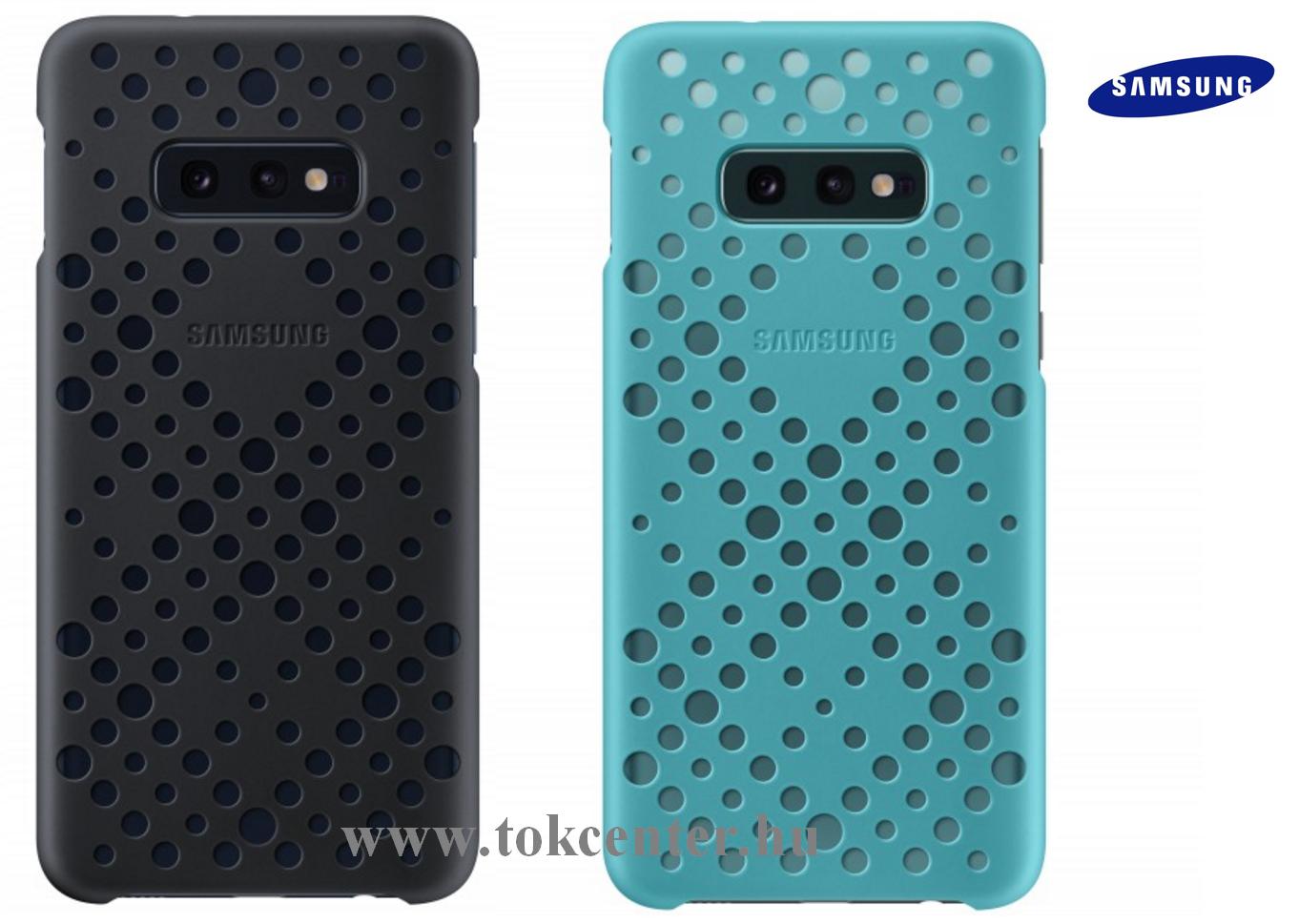 SAMSUNG Galaxy S10e (SM-G970) PATTERN COVER, FEKETE/ZÖLD (EF-XG970CBEG)