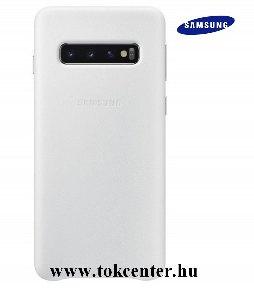 SAMSUNG Galaxy S10 Plus (SM-G975) BŐR HÁTLAP, FEHÉR (EF-VG975LWEG)