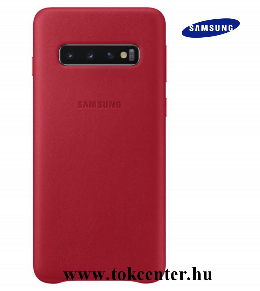 SAMSUNG Galaxy S10 Plus (SM-G975) BŐR HÁTLAP, PIROS (EF-VG975LREG)