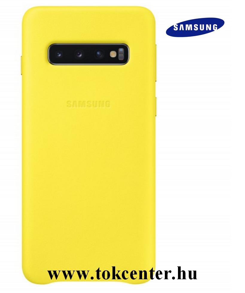 SAMSUNG Galaxy S10 Plus (SM-G975) BŐR HÁTLAP, SÁRGA (EF-VG975LYEG)