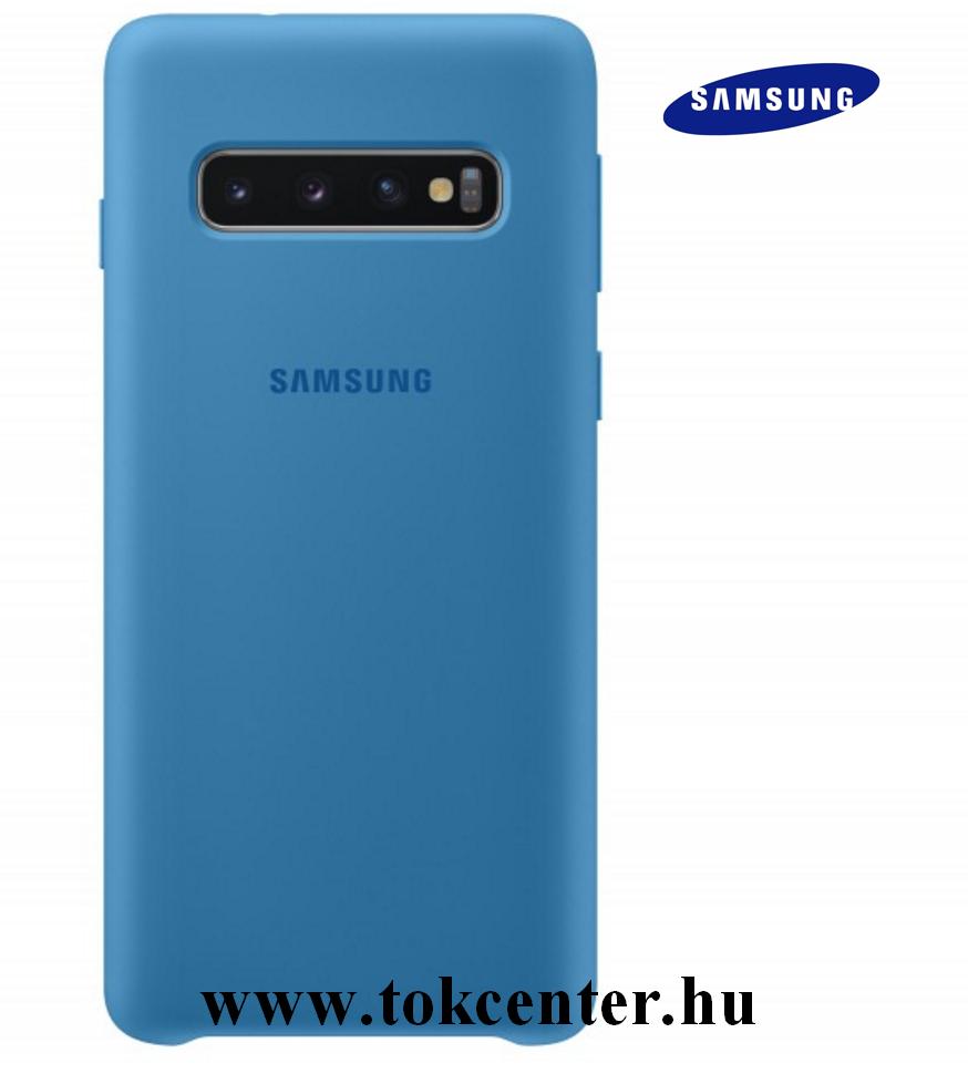 SAMSUNG Galaxy S10 Plus (SM-G975) SZILIKON VÉDŐTOK, KÉK (EF-PG975TLEG)