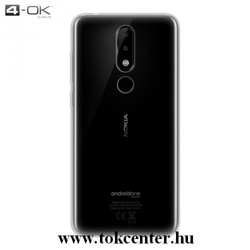 NOKIA 5.1 Plus (Nokia X5) 4-OK telefonvédő gumi / szilikon (ultravékony) ÁTLÁTSZÓ	