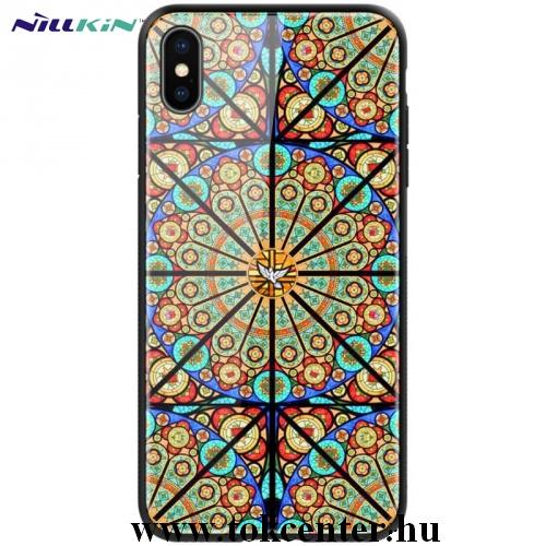 APPLE IPhone X 5.8 /APPLE IPhone XS 5.8 NILLKIN BRILLIANCE telefonvédő szilikon keret (BUMPER, közepesen ütésálló, edzett üveg hátlap, mandala minta) SZÍNES	
