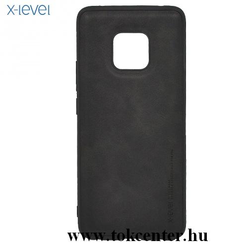 HUAWEI Mate 20 Pro X-LEVEL VINTAGE telefonvédő gumi / szilikon (bőr hátlap) FEKETE	
