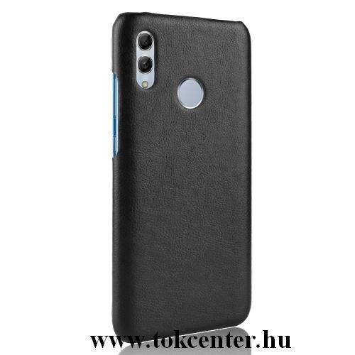 HUAWEI P Smart (2019) Műanyag telefonvédő (bőrbevonat) FEKETE	