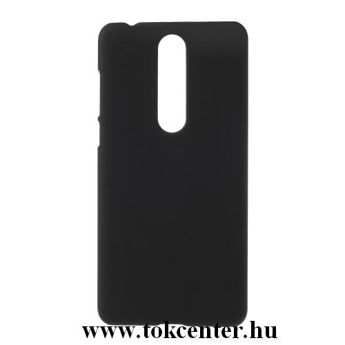 NOKIA 3.1 Plus Műanyag telefonvédő (gumírozott) FEKETE	