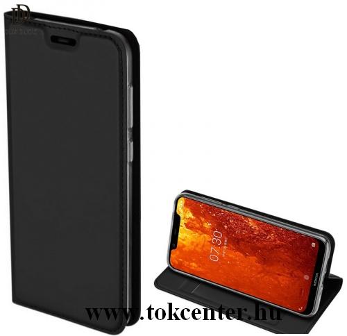 SAMSUNG Galaxy S10e (SM-G970) DUX DUCIS SKIN PRO tok álló, bőr (FLIP, oldalra nyíló, bankkártya tartó, asztali tartó funkció) FEKETE	