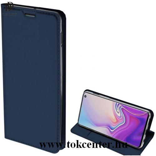 SAMSUNG Galaxy S10e (SM-G970) DUX DUCIS SKIN PRO tok álló, bőr (FLIP, oldalra nyíló, bankkártya tartó, asztali tartó funkció) SÖTÉTKÉK	