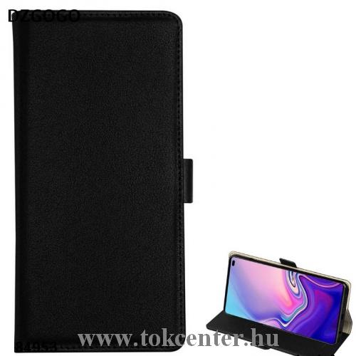 SAMSUNG Galaxy S10 (SM-G973) DZGOGO MILO tok álló, bőr (FLIP, oldalra nyíló, bankkártya tartó, asztali tartó funkció) FEKETE	