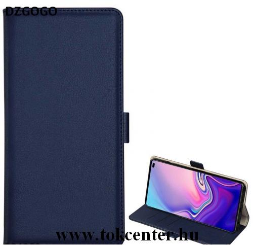 SAMSUNG Galaxy S10e (SM-G970) DZGOGO MILO tok álló, bőr (FLIP, oldalra nyíló, bankkártya tartó, asztali tartó funkció) SÖTÉTKÉK	