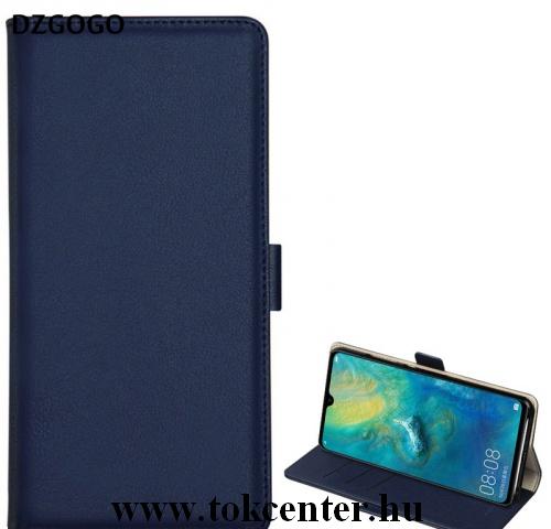HUAWEI P30 DZGOGO MILO tok álló, bőr (FLIP, oldalra nyíló, bankkártya tartó, asztali tartó funkció) SÖTÉTKÉK	