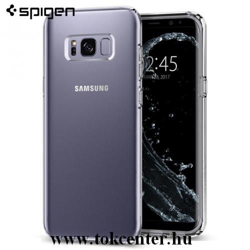 SAMSUNG Galaxy S8 Plus (SM-G955) SPIGEN LIQUID CRYSTAL telefonvédő gumi / szilikon (közepesen ütésálló, légpárnás sarok) ÁTLÁTSZÓ	