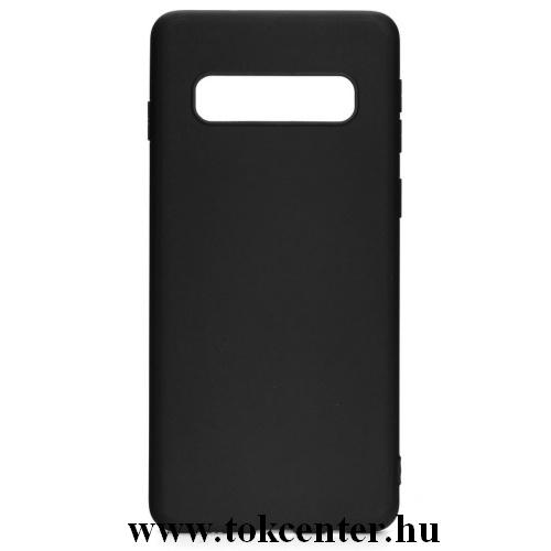 SAMSUNG Galaxy S10 (SM-G973) Telefonvédő gumi / szilikon (matt) FEKETE	