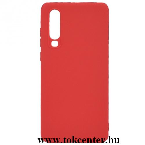 HUAWEI P30 Telefonvédő gumi / szilikon (matt) PIROS	