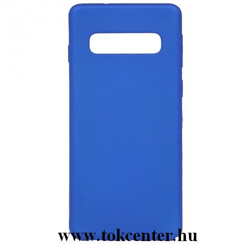 SAMSUNG Galaxy S10 (SM-G973) Telefonvédő gumi / szilikon (matt) SÖTÉTKÉK	