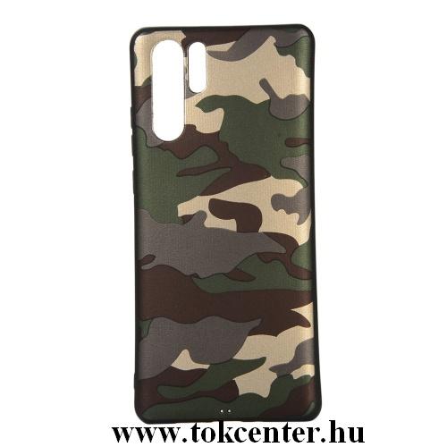 HUAWEI P30 Pro Telefonvédő gumi / szilikon (terepminta) ZÖLD	