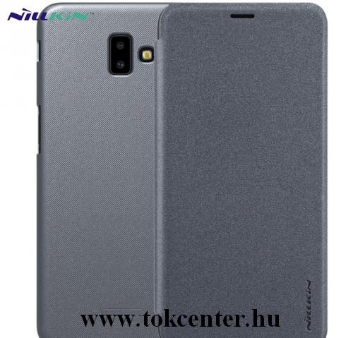 SAMSUNG Galaxy J6 Plus (J610F) NILLKIN SPARKLE műanyag telefonvédő (mikroszálas bőr flip, oldalra nyíló) FEKETE	