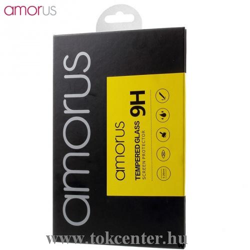 HUAWEI Honor 10 Lite /HUAWEI P Smart (2019) AMORUS képernyővédő üveg (3D full cover, full glue, teljes felületén tapad, karcálló, 0.3mm, 9H) FEKETE	