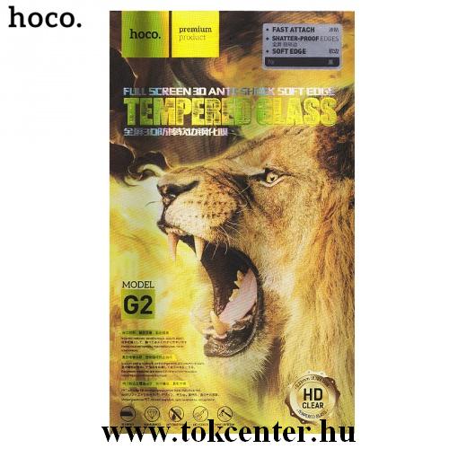 Apple iPhone 11 Pro Max / Apple iPhone XS Max 6.5 HOCO képernyővédő üveg (3D full cover, íves, ütésálló perem, 9H) FEKETE