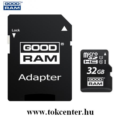 MEMÓRIAKÁRTYA TransFlash 32GB (microSDHC, Class 10, UHS-i 1, M1AA-0320R11 utódja) + SD adapter	