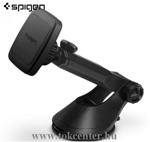 SPIGEN H35 autós tartó (műszerfalra, 360°-ban forgatható, teleszkópos, mágneses) FEKETE	