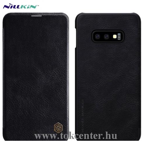 SAMSUNG Galaxy S10e (SM-G970) NILLKIN QIN tok álló, bőr (FLIP, oldalra nyíló, bankkártya tartó) FEKETE	