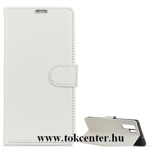 HUAWEI P30 Pro Tok álló, bőr (FLIP, oldalra nyíló, asztali tartó funkció) FEHÉR	