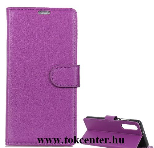 HUAWEI P30 Tok álló, bőr (FLIP, oldalra nyíló, asztali tartó funkció) LILA	