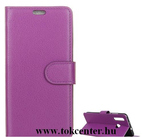 ASUS Zenfone Max Pro (M2) ZB631KL Tok álló, bőr (FLIP, oldalra nyíló, asztali tartó funkció) LILA	