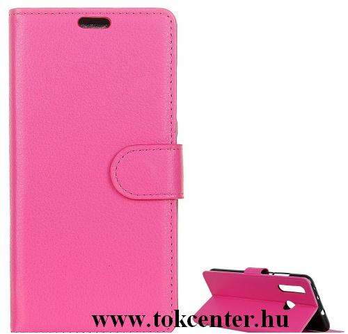 ASUS Zenfone Max Pro (M2) ZB631KL Tok álló, bőr (FLIP, oldalra nyíló, asztali tartó funkció) RÓZSASZÍN	