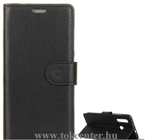 ASUS Zenfone Max (M2) ZB633KL Tok álló, bőr (FLIP, oldalra nyíló, asztali tartó funkció, prémium) FEKETE	