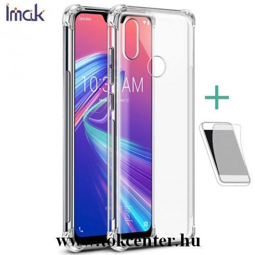 ASUS Zenfone Max Pro (M2) ZB631KL IMAK telefonvédő gumi / szilikon (közepesen ütésálló, légpárnás sarok + képernyővédő fólia) ÁTLÁTSZÓ	