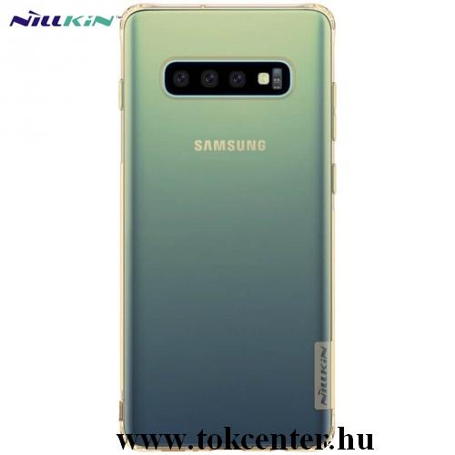 SAMSUNG Galaxy S10 (SM-G973) NILLKIN NATURE telefonvédő gumi / szilikon (0.6 mm, ultravékony, légpárnás sarok) ARANYBARNA	