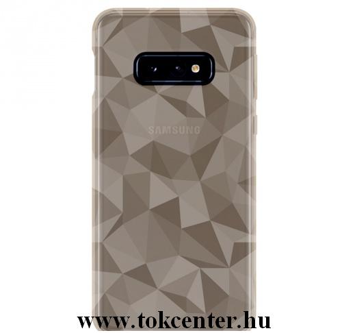 SAMSUNG Galaxy S10e (SM-G970) Telefonvédő gumi / szilikon (3D, gyémánt minta) FÜSTSZÍNŰ	