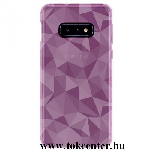 SAMSUNG Galaxy S10e (SM-G970) Telefonvédő gumi / szilikon (3D, gyémánt minta) RÓZSASZÍN	