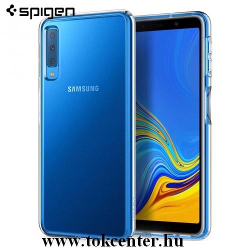 SAMSUNG Galaxy A7 (2018) SM-A750F SPIGEN LIQUID CRYSTAL telefonvédő gumi / szilikon (közepesen ütésálló, légpárnás sarok) ÁTLÁTSZÓ	