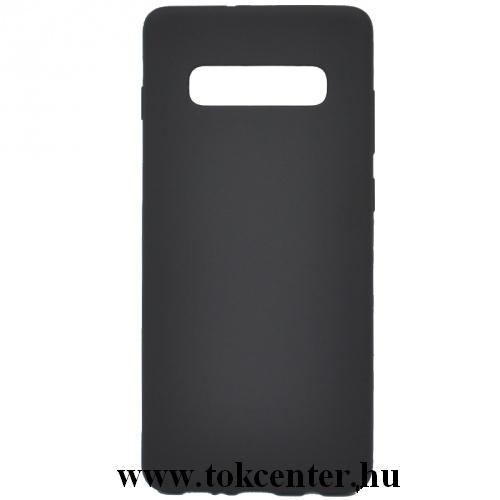 SAMSUNG Galaxy S10 Plus (SM-G975) Telefonvédő gumi / szilikon (matt) FEKETE	
