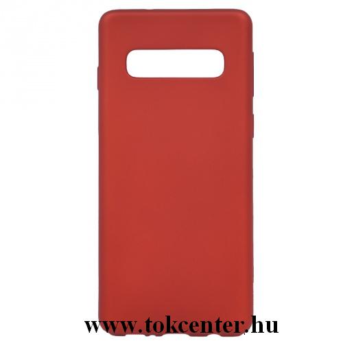 SAMSUNG Galaxy S10 (SM-G973) Telefonvédő gumi / szilikon (matt) PIROS	