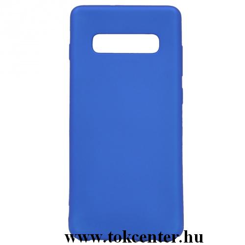 SAMSUNG Galaxy S10 Plus (SM-G975) Telefonvédő gumi / szilikon (matt) SÖTÉTKÉK	