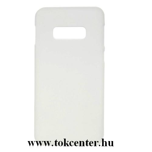 SAMSUNG Galaxy S10e (SM-G970) Telefonvédő gumi / szilikon (matt, fényes keret) FEHÉR	