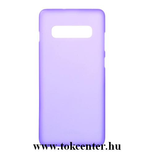 SAMSUNG Galaxy S10 (SM-G973) Telefonvédő gumi / szilikon (matt, fényes keret) LILA	