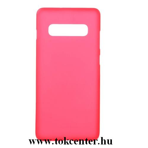 SAMSUNG Galaxy S10 (SM-G973) Telefonvédő gumi / szilikon (matt, fényes keret) PIROS	