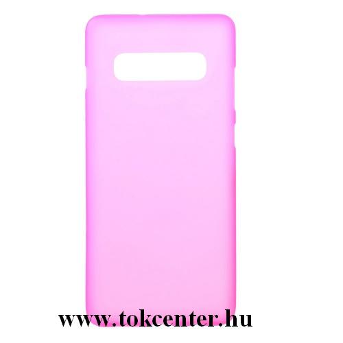 SAMSUNG Galaxy S10 Plus (SM-G975) Telefonvédő gumi / szilikon (matt, fényes keret) RÓZSASZÍN	