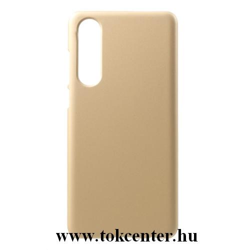 HUAWEI P30 Műanyag telefonvédő (gumírozott) ARANY	