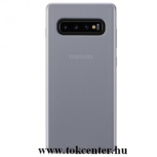 SAMSUNG Galaxy S10 (SM-G973) Műanyag telefonvédő (gumírozott) ÁTLÁTSZÓ	