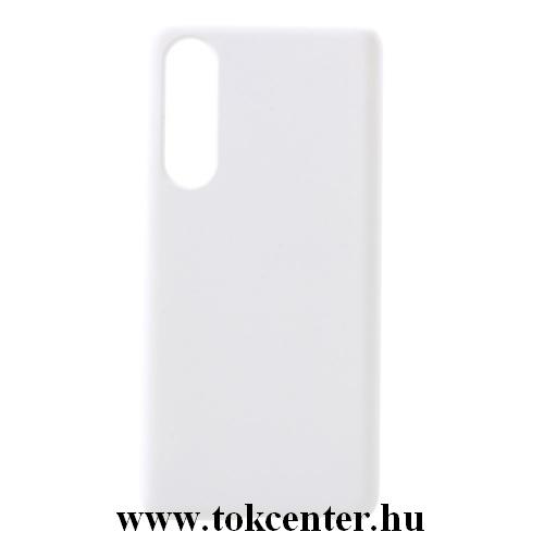 HUAWEI P30 Műanyag telefonvédő (gumírozott) FEHÉR	