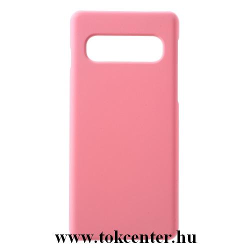 SAMSUNG Galaxy S10e (SM-G970) Műanyag telefonvédő (gumírozott) RÓZSASZÍN	
